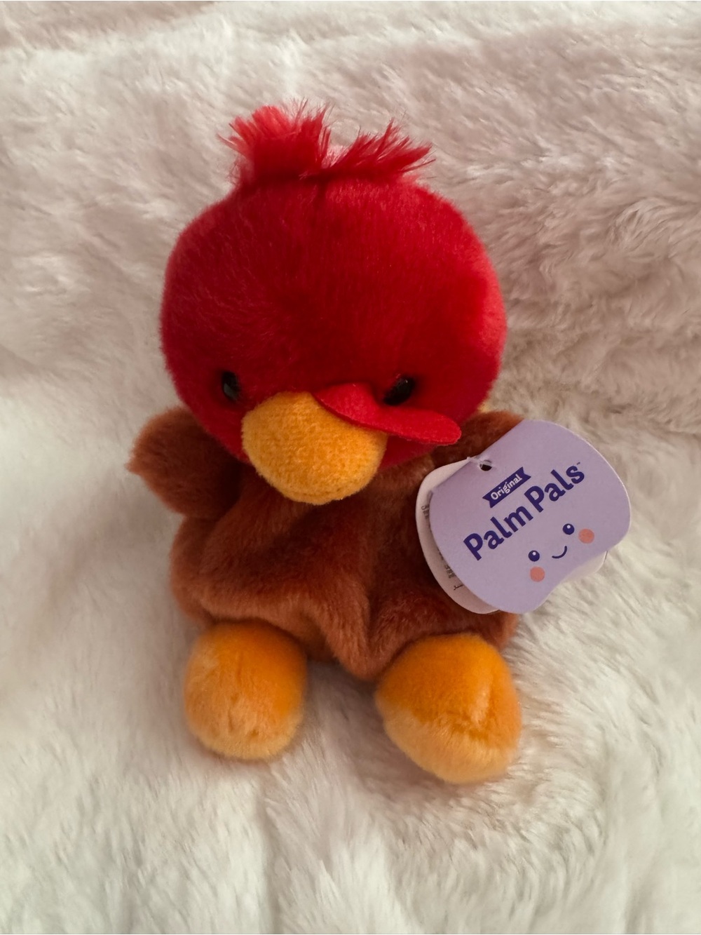 Palm Pals Turkey Red and Brown Plush Bird Toy - Soft Stuffed Plush